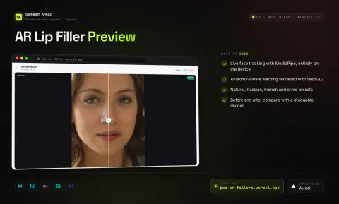 AR Lip Filler Preview: product screen and key features